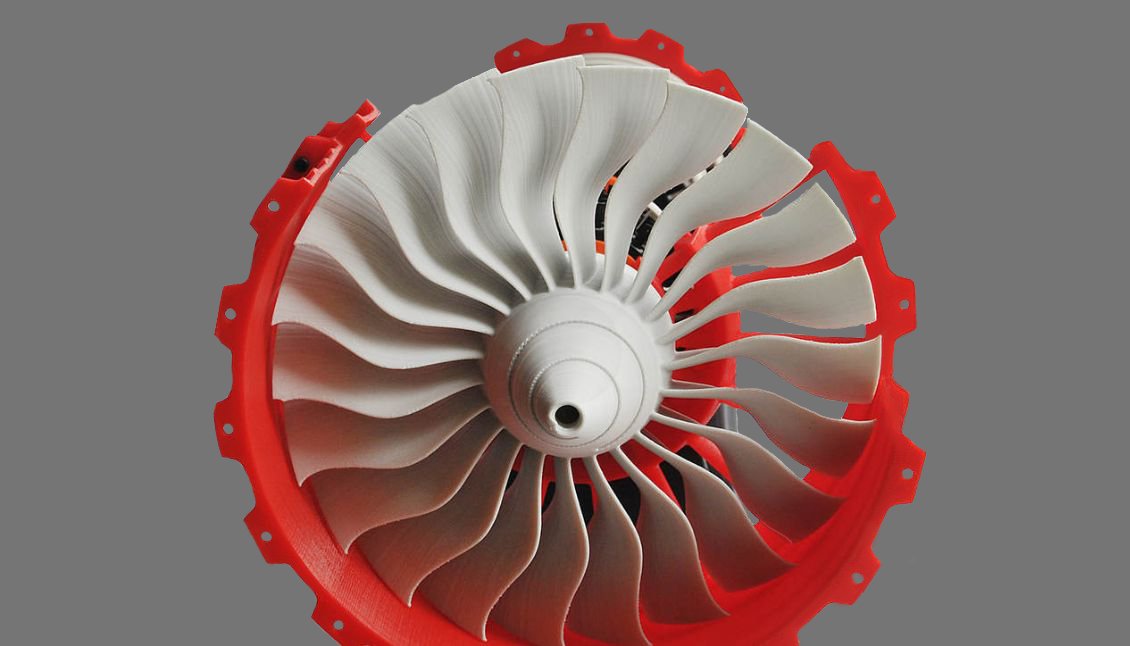 turbina do samolotu, turbina wydruk 3d, turbina wydrukowana w 3D